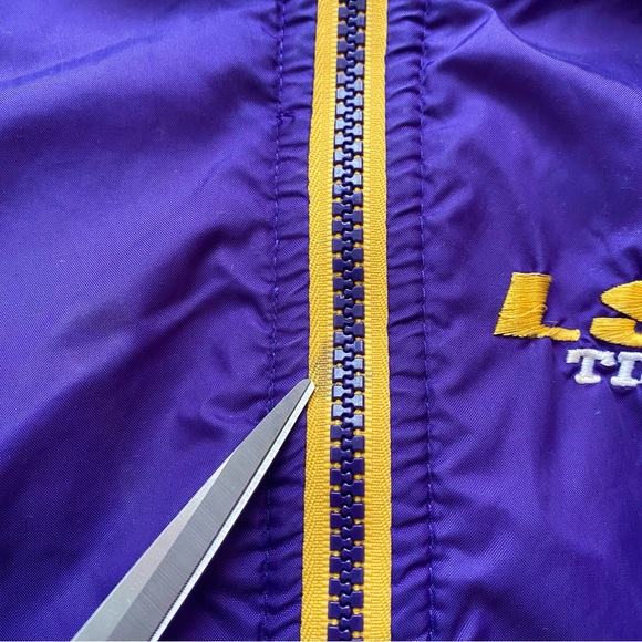 Vintage LSU Kids Purple Windbreaker Jacket - Picture 7 of 11